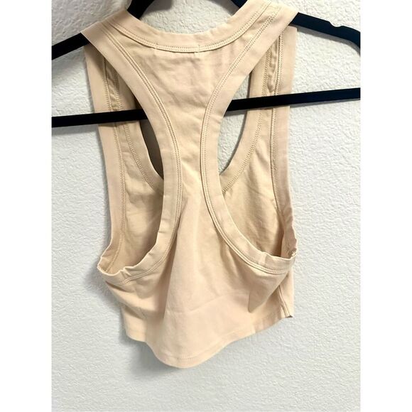 NWT WeWoreWhat beige cropped scoop tank  Size L - Picture 4 of 5